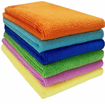 Hitvik Microfiber Vehicle Washing  Cloth(Pack Of 6, 300 GSM)