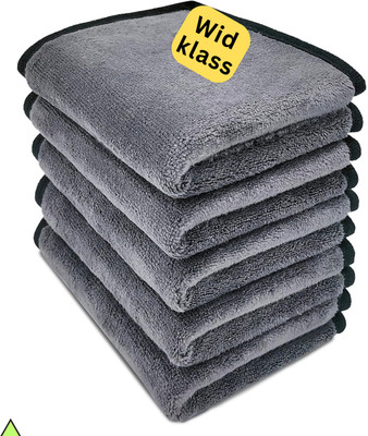 WIDKLASS Microfiber Vehicle Washing  Cloth(Pack Of 5, 350 GSM)