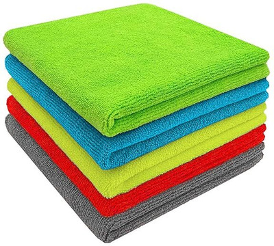 GLOZIA Cotton Vehicle Washing  Cloth(Pack Of 5, 500 GSM)