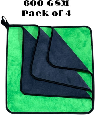 ARTIC Microfiber Vehicle Washing  Cloth(Pack Of 4, 600 GSM)