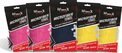 Wavex Microfiber Vehicle Washing  Cloth(Pack Of 5)