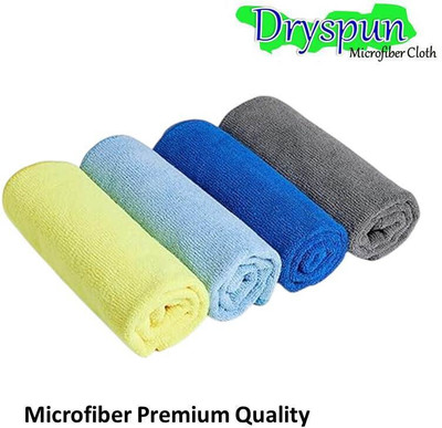 Dryspun Microfiber Vehicle Washing  Cloth(Pack Of 4, 350 GSM)