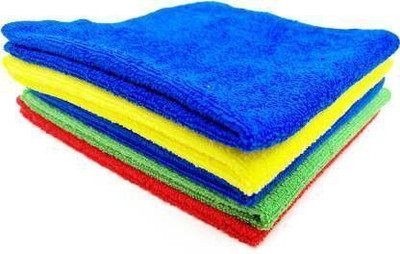 Hitvik Microfiber Vehicle Washing  Cloth(Pack Of 5, 300 GSM)