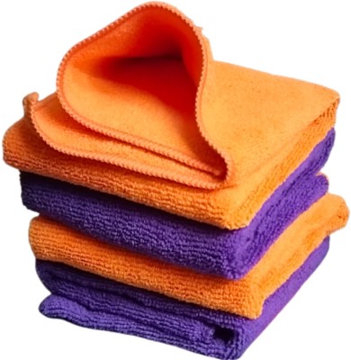 Bwel Care Microfiber Vehicle Washing  Cloth(Pack Of 4, 340 GSM)