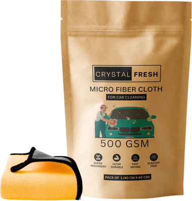 CRYSTALFRESH Microfiber Vehicle Washing  Cloth(Pack Of 1, 500 GSM)