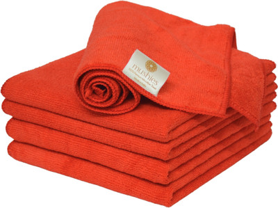 MUSHIES Microfiber Vehicle Washing  Cloth(Pack Of 5, 340 GSM)