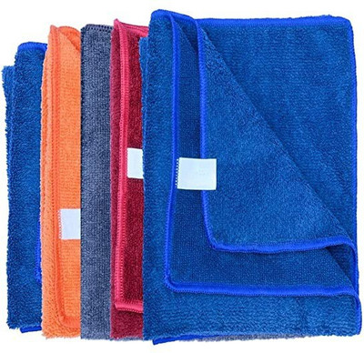 Supersoft Microfiber Vehicle Washing  Cloth(Pack Of 5, 350 GSM)