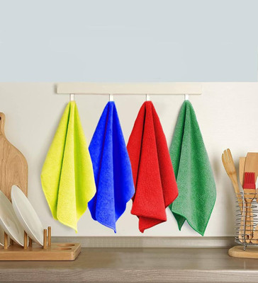 Kyara Care Microfiber Vehicle Washing  Cloth(Pack Of 4, 250 GSM)