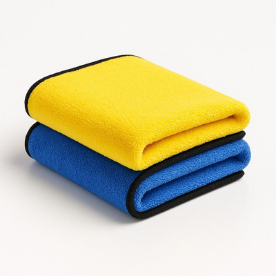 AUTOSITE Microfiber Vehicle Washing  Cloth(Pack Of 2, 800 GSM)