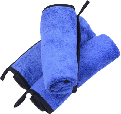 MJS Microfiber Vehicle Washing  Cloth(Pack Of 3, 300 GSM)