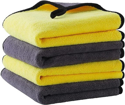 PITRADEV Microfiber Vehicle Washing  Cloth(Pack Of 4, 800 GSM)