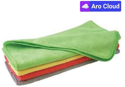 aro cloud Microfiber Vehicle Washing  Cloth(Pack Of 4, 350 GSM)
