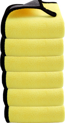 Caronix Microfiber Vehicle Washing  Cloth(Pack Of 6, 600 GSM)
