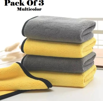 AirSoft Cotton, Microfiber Vehicle Washing  Cloth(Pack Of 3, 800 GSM)