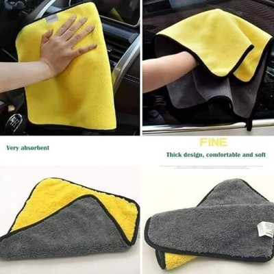 SVT Household Microfiber Vehicle Washing  Cloth(Pack Of 3, 800 GSM)