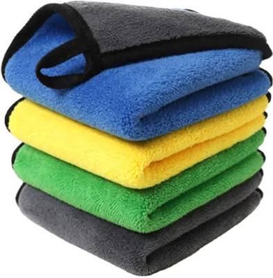 AD COLLECTION Microfiber Vehicle Washing  Cloth(Pack Of 4, 800 GSM)