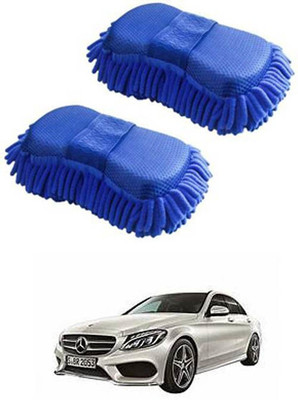FKOK Microfiber Vehicle Washing  Sponge(Pack Of 2)