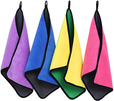Neekshaa Microfiber Vehicle Washing  Cloth(Pack Of 4, 800 GSM)