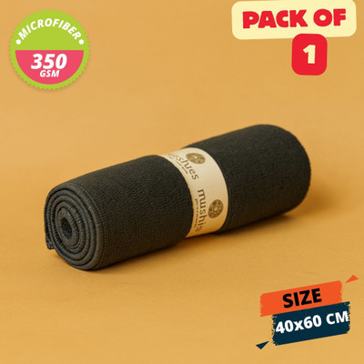 MUSHIES Microfibre 350 GSM Cleaning Cloths (Grey, 1 Pcs, 60x40 cm) Wet and Dry Microfiber Cleaning Cloth