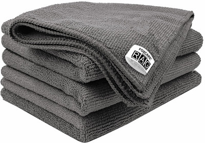 FOXCARE Microfiber Vehicle Washing  Cloth(Pack Of 4, 350 GSM)