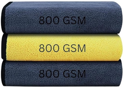 PITRADEV Microfiber Cloth 800 GSM Soft Ultra Absorption40x40cm,for Home Cleaning,Car Bike Wet and Dry Microfiber Cleaning Cloth(3 Units)