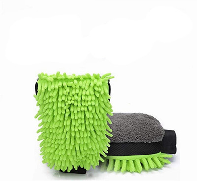 Favoto Microfiber Vehicle Washing  Washing Mitt Hand Glove(Pack Of 2)