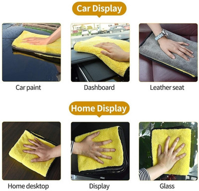 Mototrive Microfiber Vehicle Washing  Cloth(Pack Of 5, 600 GSM)