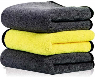 shinestars Microfiber Vehicle Washing  Cloth(Pack Of 3, 600 GSM)