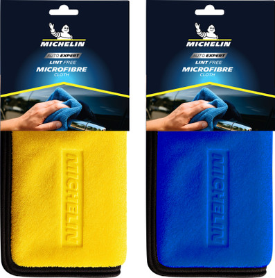 MICHELIN Microfiber Vehicle Washing  Cloth(Pack Of 2, 500 GSM)