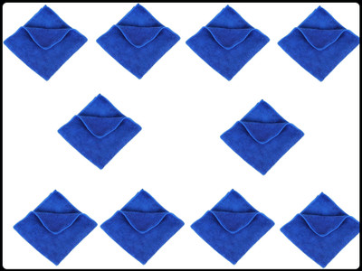 kvhub Microfiber Vehicle Washing  Cloth(Pack Of 10)