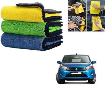 ROYAL AUTO MART Microfiber Vehicle Washing  Cloth(Pack Of 3, 800 GSM)