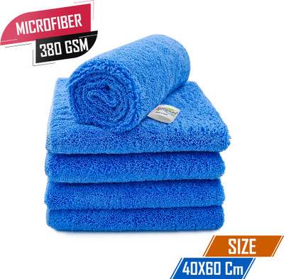 SOFTSPUN Microfiber Vehicle Washing  Cloth(Pack Of 5)