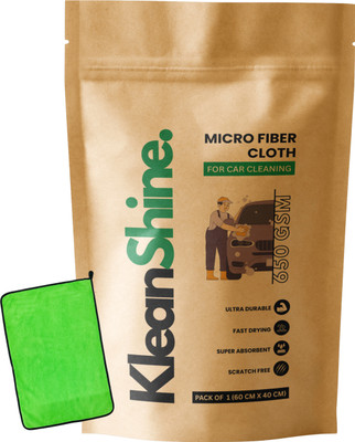 KleanShine Microfiber Vehicle Washing  Cloth(Pack Of 1, 650 GSM)
