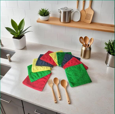 Kyara Care Microfiber Vehicle Washing  Cloth(Pack Of 4, 220 GSM)