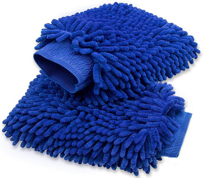 carfrill Microfiber Vehicle Washing  Washing Mitt Hand Glove(Pack Of 2)