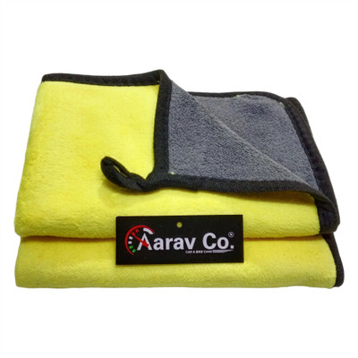 AARAV CO. Microfiber Vehicle Washing  Cloth(Pack Of 2, 500 GSM)