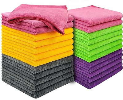 Kyara Care Microfiber Vehicle Washing  Cloth(Pack Of 25)