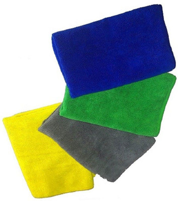 Hitvik Microfiber Vehicle Washing  Cloth(Pack Of 4, 300 GSM)