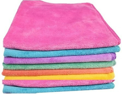 Yashoda lining store Wet and Dry Microfiber Cleaning Cloth(8 Units)