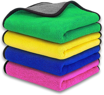 Neekshaa Microfiber Vehicle Washing  Cloth(Pack Of 4, 800 GSM)