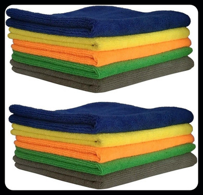 kvhub Microfiber Vehicle Washing  Cloth(Pack Of 10)