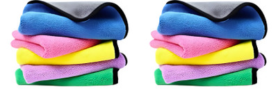 Trinch Microfiber Vehicle Washing  Cloth(Pack Of 10, 800 GSM)