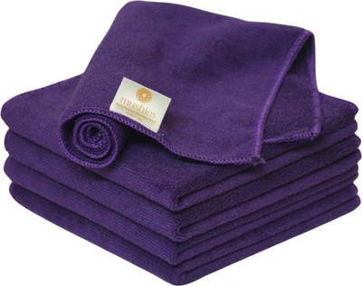 MUSHIES Microfiber Vehicle Washing  Cloth(Pack Of 5, 340 GSM)