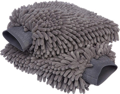 Campark Microfiber Vehicle Washing  Washing Mitt Hand Glove(Pack Of 2)