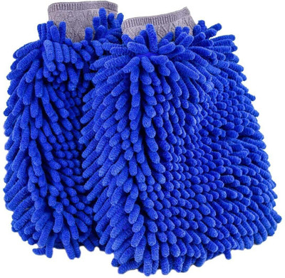 Campark Microfiber Vehicle Washing  Hand Glove(Pack Of 2)