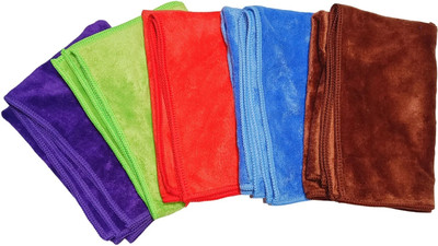 PITRADEV Microfiber Vehicle Washing  Cloth(Pack Of 5, 400 GSM)