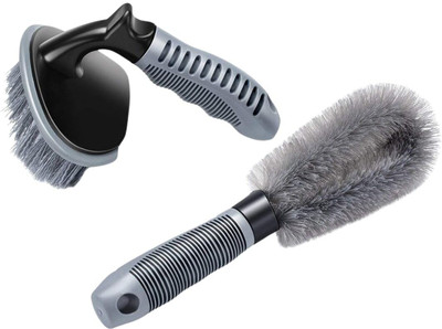 Autoinnovation Plastic Vehicle Washing  Tyre Cleaner Brush(Pack Of 2)