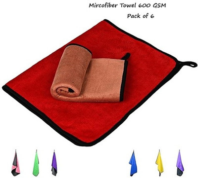 MJM Microfiber Vehicle Washing  Duster(Pack Of 6, 600 GSM)