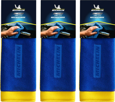 MICHELIN Microfiber Vehicle Washing  Cloth(Pack Of 6, 350 GSM)