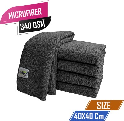 SOFTSPUN Microfiber Vehicle Washing  Cloth(Pack Of 5, 340 GSM)